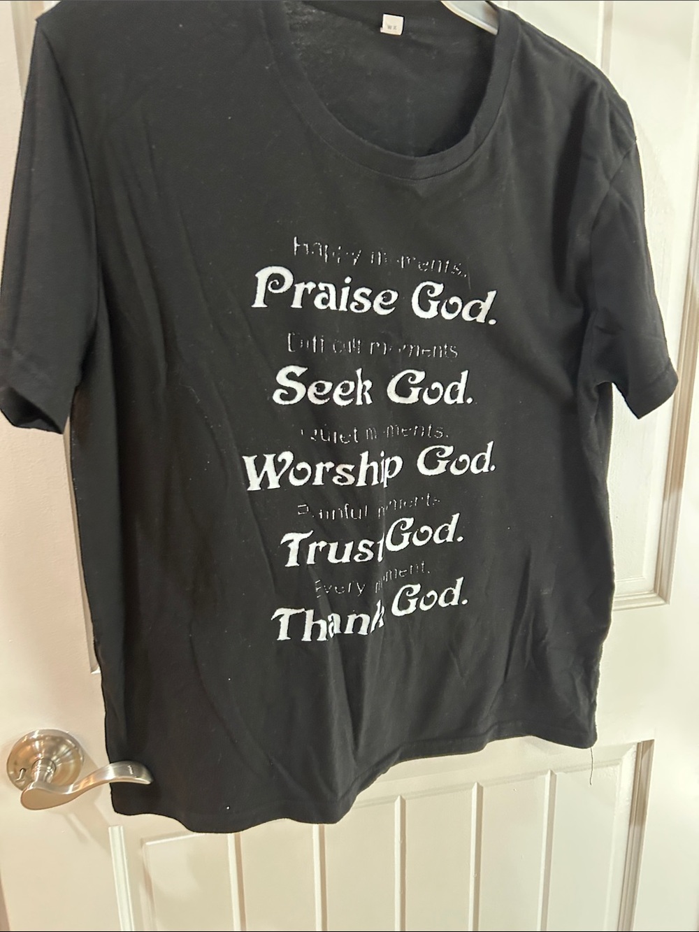 Black Kids' Graphic Tee - Praise God
